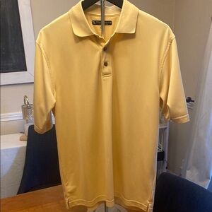 Pebble Beach Yellow Polo Shirt Classic Design